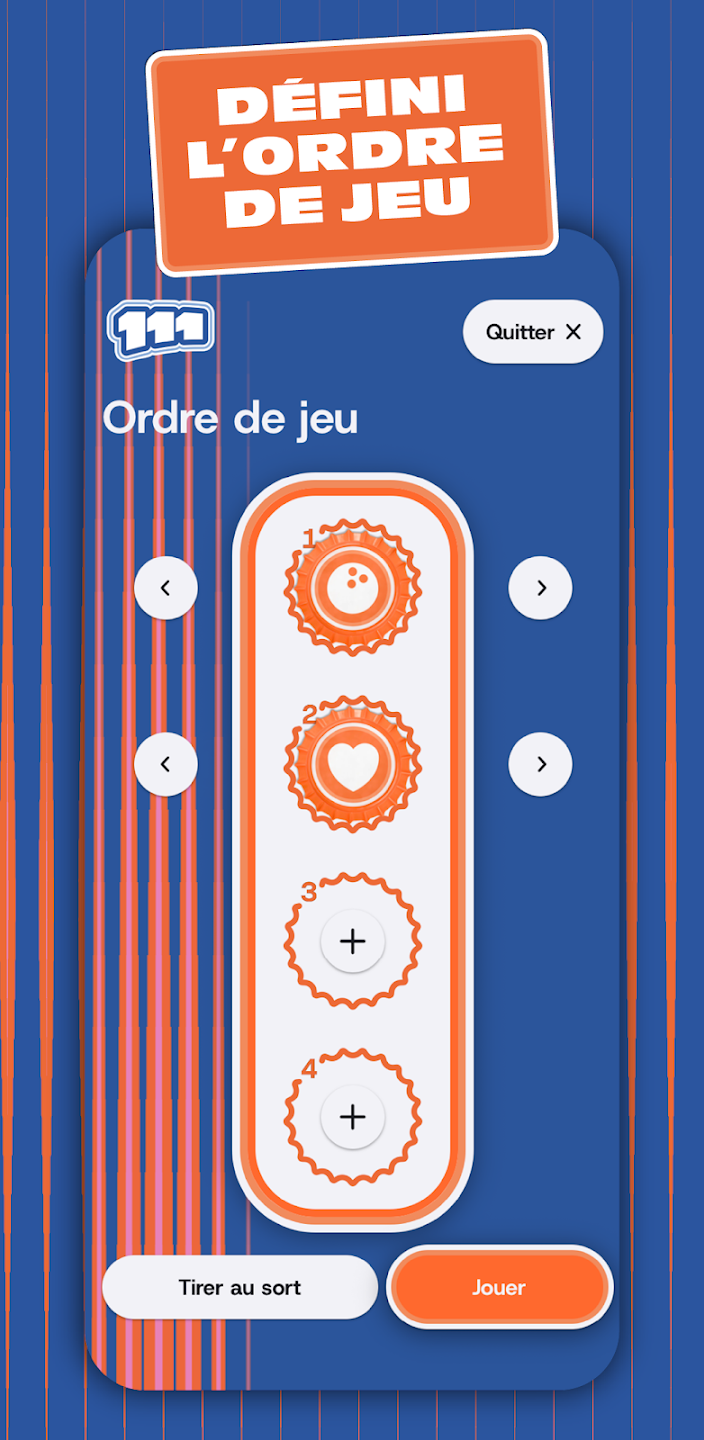 L'application 111, sur iOS et Android, pour compter les points de la partie de jeu, connaître les statistiques de la partie et conserver l'historique des parties de jeu d'adresse et de précision Le 111